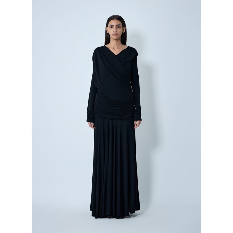 Ganni Women Ruched Maxi Dress